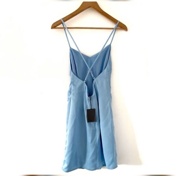 NWT NBD Venice Blvd Mini Dress in French Blue XS - Picture 7 of 7